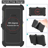 Funda compatible con Samsung Galaxy A53 5G, con clip para cinturón, resistente, resistente a prueba de golpes, protección de cuerpo completo, con función atril, para Samsung Galaxy A53 5G (gris oscuro + azul claro)