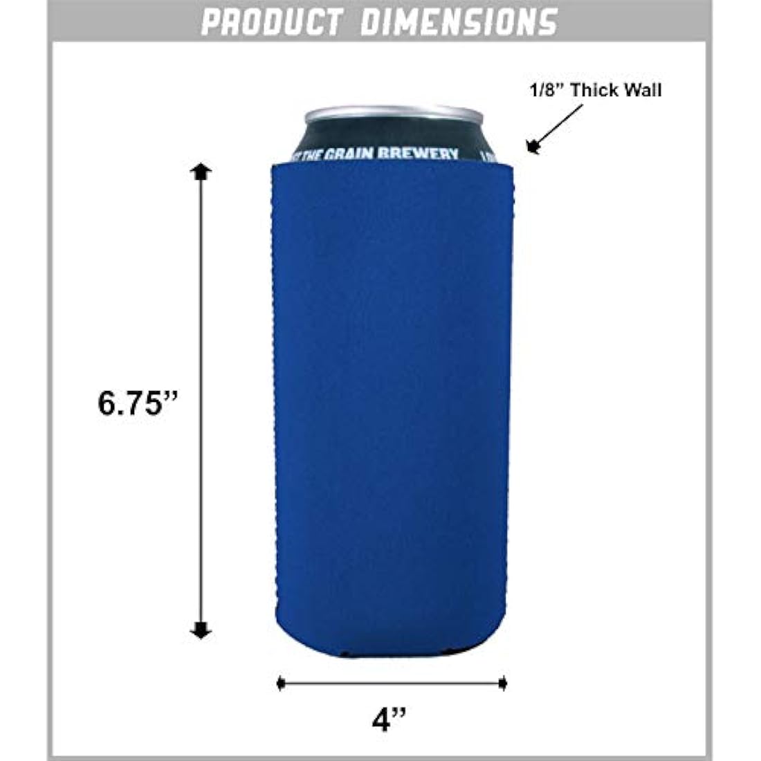 Lata de neopreno plegable de 16.0 fl oz, Negro
