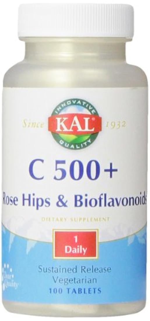 Kal C-500 con RH y Bioflavonoides liberación sostenida tabletas, 500 mg, 100 unidades