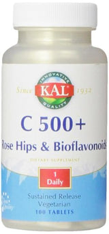 Kal C-500 con RH y Bioflavonoides liberación sostenida tabletas, 500 mg, 100 unidades