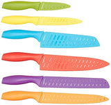 AmazonBasics Juego de cuchillos de colores 12 unidades