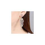 Aretes colgantes con diamantes de imitación para mujeres