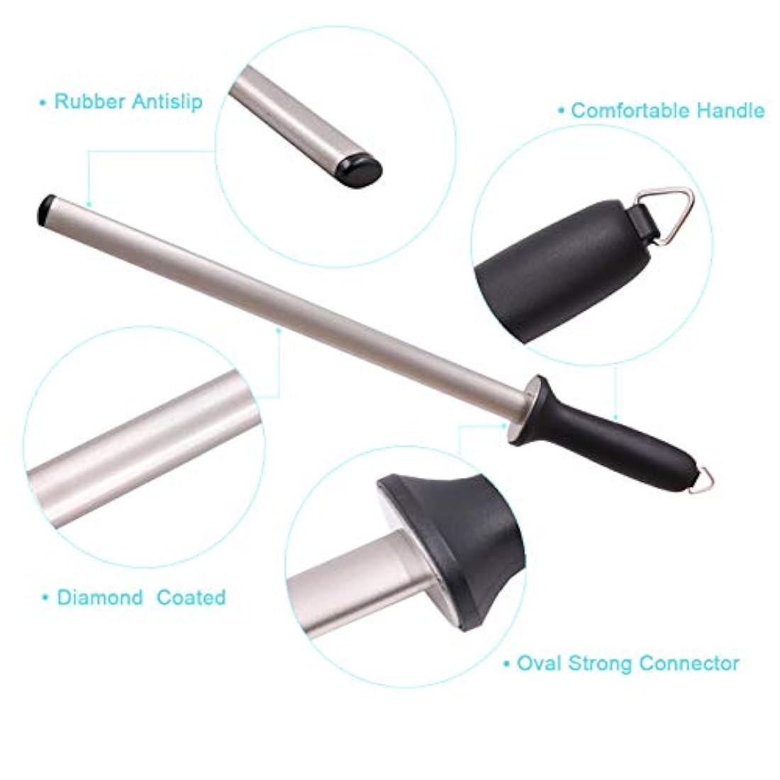 Afilar para afilar Rod, sacapuntas de cuchillo de cocina
