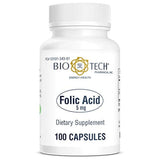 Ácido fólico farmacal Bio-Tech (5 mg, 100 unidades)