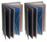 Portarjetas de piel y vinilo  6 paginas (Set de 2)