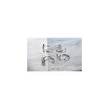 Aretes de aro de plata para mujer