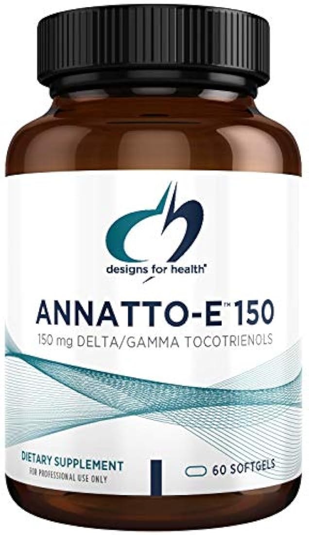 Designs for Health Annatto-E 150 – Suplemento de vitamina E con Delta + Tocotrienoles Gamma – Cardiovascular + soporte antioxidante – sin OMG, sin soja (60 cápsulas blandas)