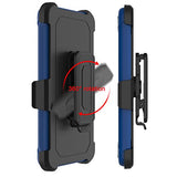Leptech Funda para Samsung Galaxy A53 5G con protector de pantalla de cristal, [Serie Funda] Clip de cinturón de protección, resistente, resistente, resistente, resistente, militar, a prueba de golpes, cubierta para teléfono celular (azul)