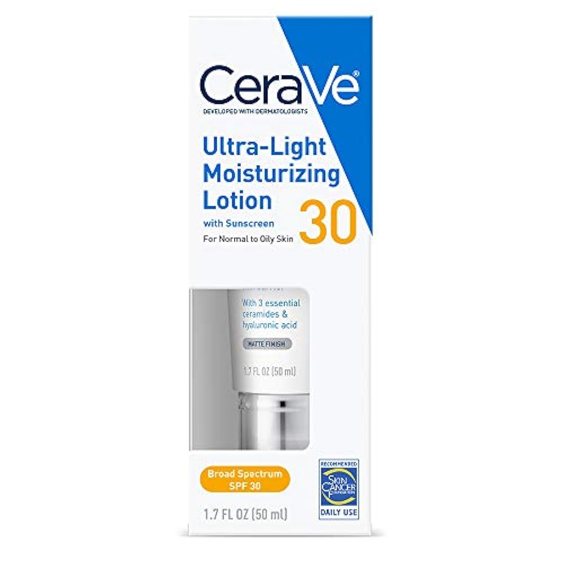 Hidratante facial con SPF 30, 1.7 onzas loción facial ligera