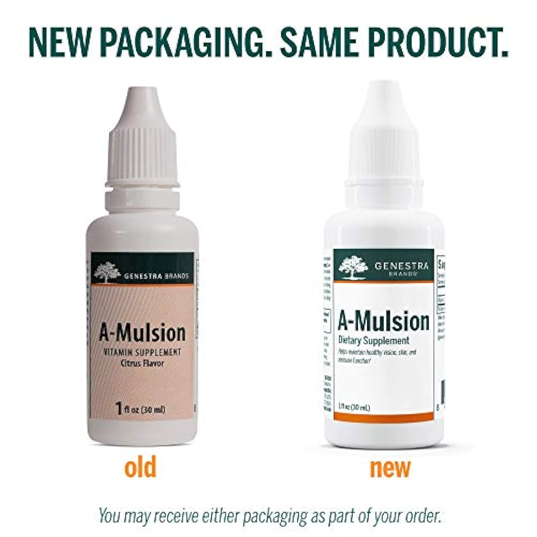 Genestra Marcas – A-Mulsion – Emulsified Vitamina A líquido – 1 fl. oz. - Sabor cítrico
