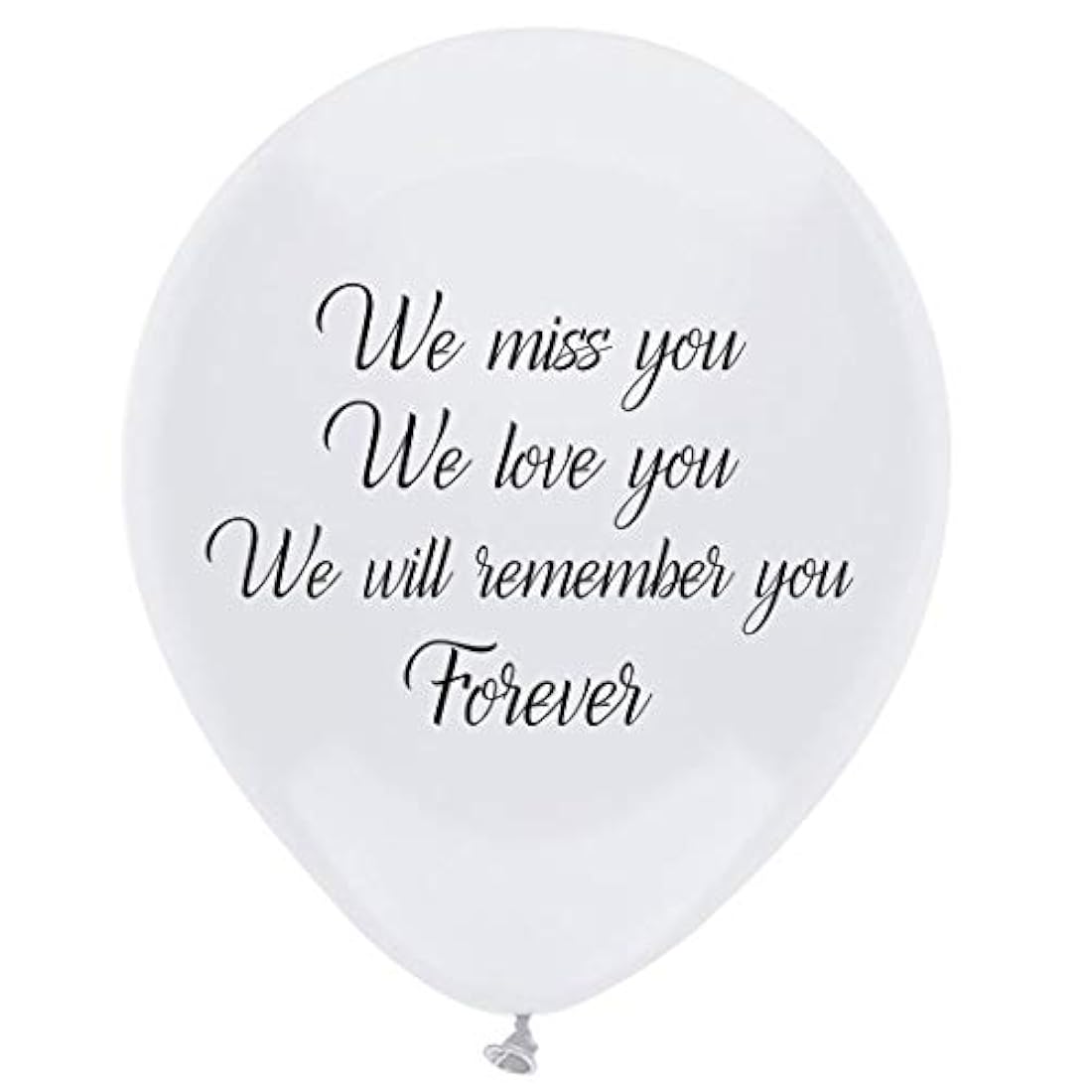 Globos de recuerdo funerario blanco, 16 unidades