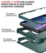 Diverbox Funda para iPhone Xr [a prueba de golpes, a prueba de gotas] [a prueba de polvo], resistente protección para Apple iPhone XR (verde oscuro)