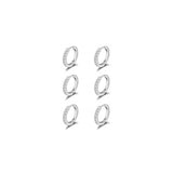 Aretes pequeños de aro para mujeres 3 pares
