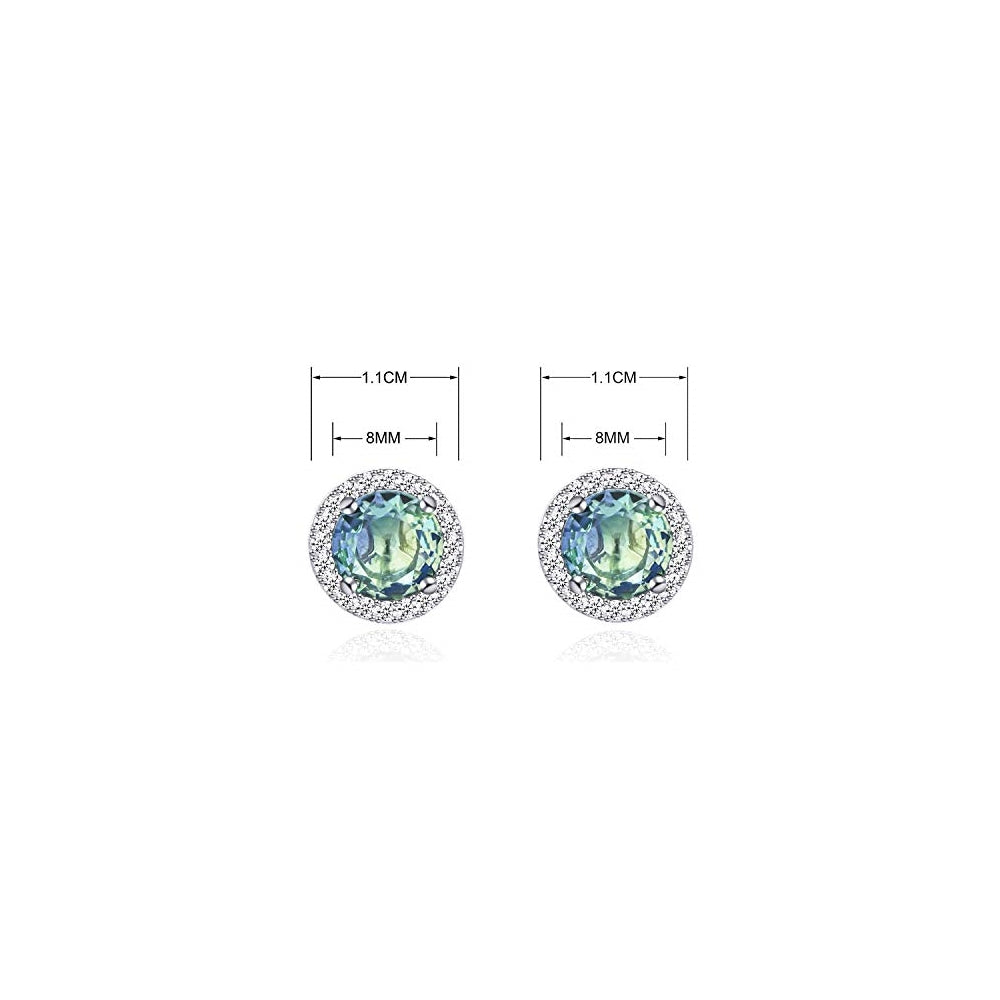 Aretes brillantescon circonita cúbica de cristal
