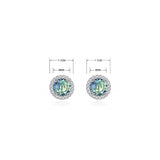 Aretes brillantescon circonita cúbica de cristal