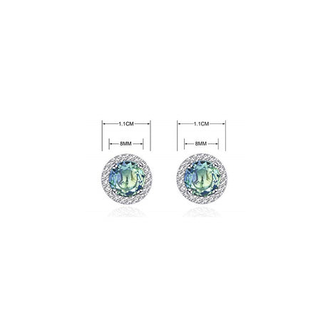 Aretes brillantescon circonita cúbica de cristal