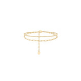 Pulseras de oro de 18 quilates con cadena de eslabones