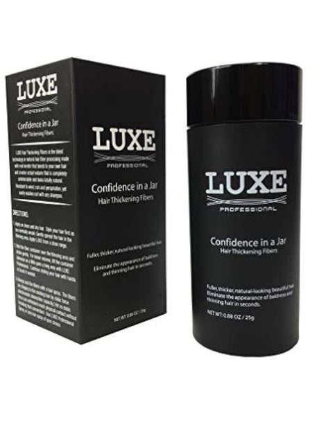 Luxe Thickening de pelo fibras con Queratina Natural – 2 Meses suministro de confianza en un frasco. Múltiples Colores disponibles., Café Oscuro