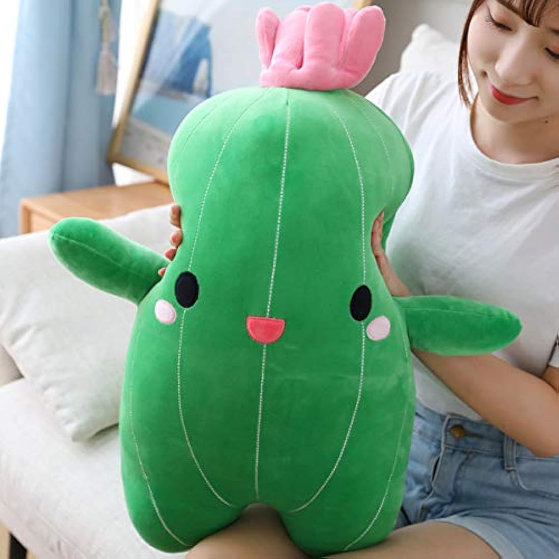 Peluche de cactus con forma de cactus de peluche 9.8 in