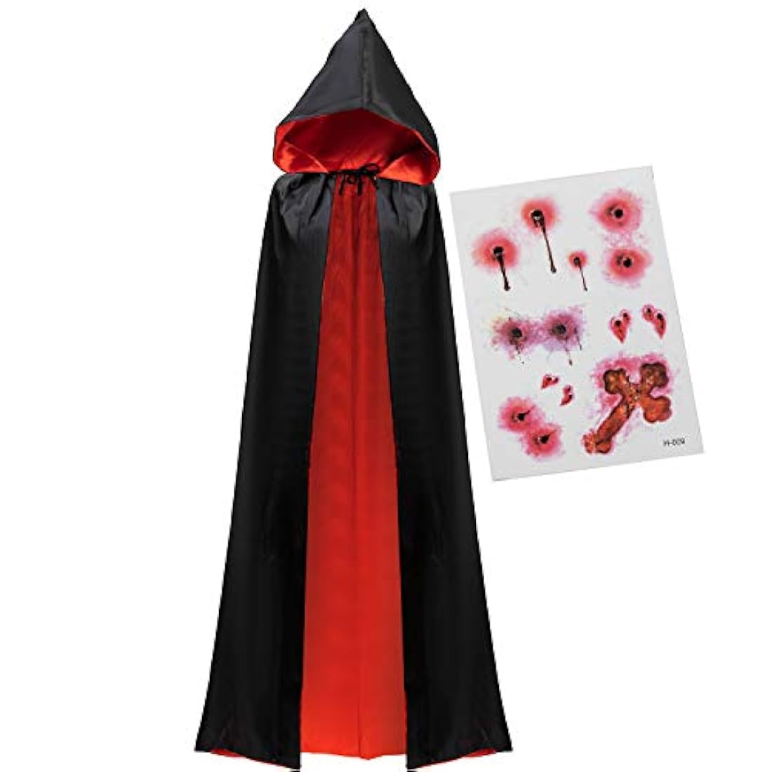 Disfraz de vampiro para adulto capa reversible, talla unica