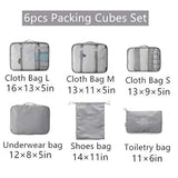 bolsas de viaje, set de cubos de embalaje para viaje