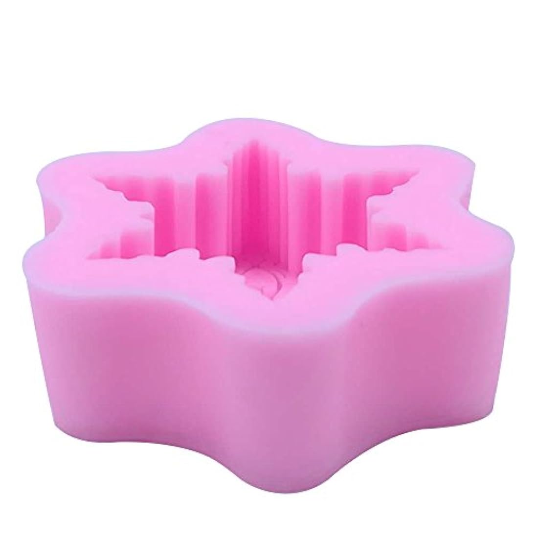 Moldes de silicona para jabón de copo de nieve 3D para hacer jabón, fondant, decoración de tartas, moldes de silicona hechos a mano