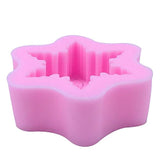 Moldes de silicona para jabón de copo de nieve 3D para hacer jabón, fondant, decoración de tartas, moldes de silicona hechos a mano