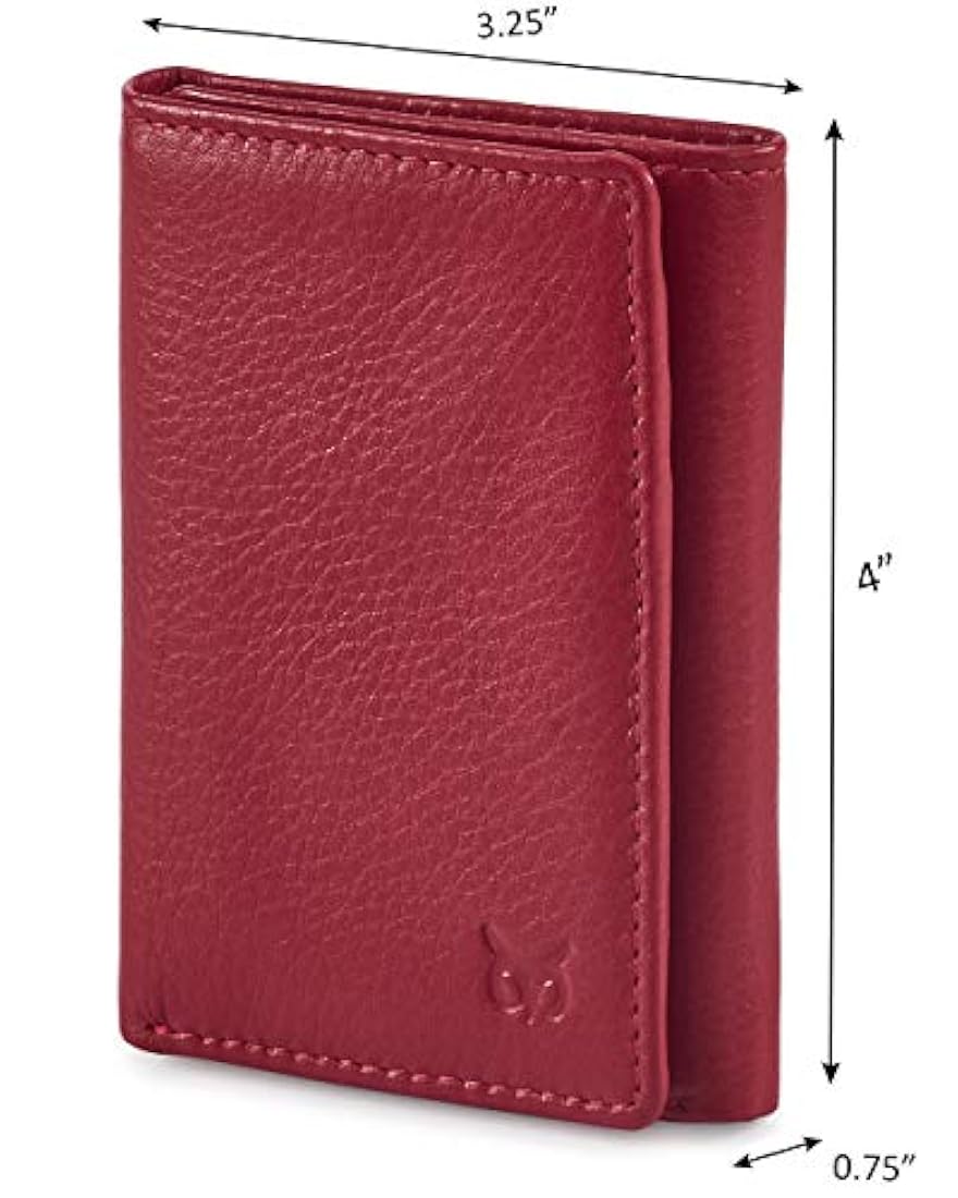 WISE OWL - Cartera de piel para hombre con identificación