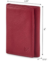 WISE OWL - Cartera de piel para hombre con identificación