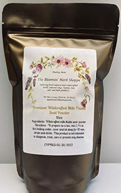 Cardo Mariano Semillas Polvo 16oz 1 Lb  (Silybum marianum)