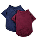 Koneseve Camisas para perros, camiseta en blanco, suave para perros pequeños, medianos y grandes, ropa de cachorro, ropa transpirable de algodón para gatos, camisa básica para gatitos, ropa adorable y acogedora, casual, paquete de 2 unidades, azul y rojo