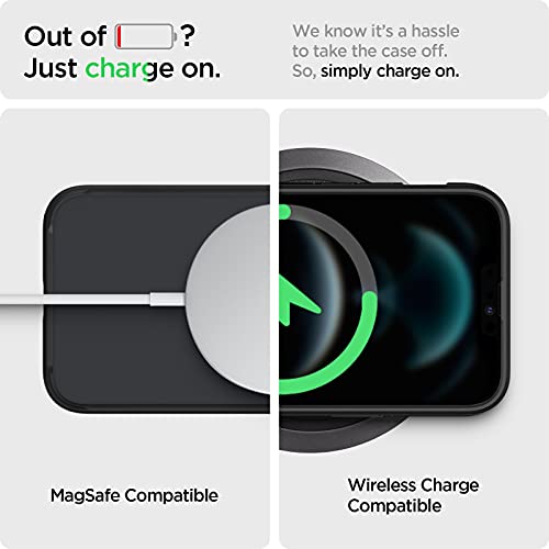 Spigen - Funda ultra híbrida diseñada para iPhone 13 Pro (2021) - negro escarcha