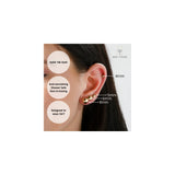 Aretes redondos de media botón o bola completa para mujer