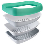 la caja de arena para gatos de 3 bandejas