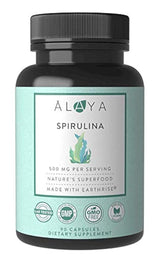Alaya Naturals - Cápsulas de espirulina pura