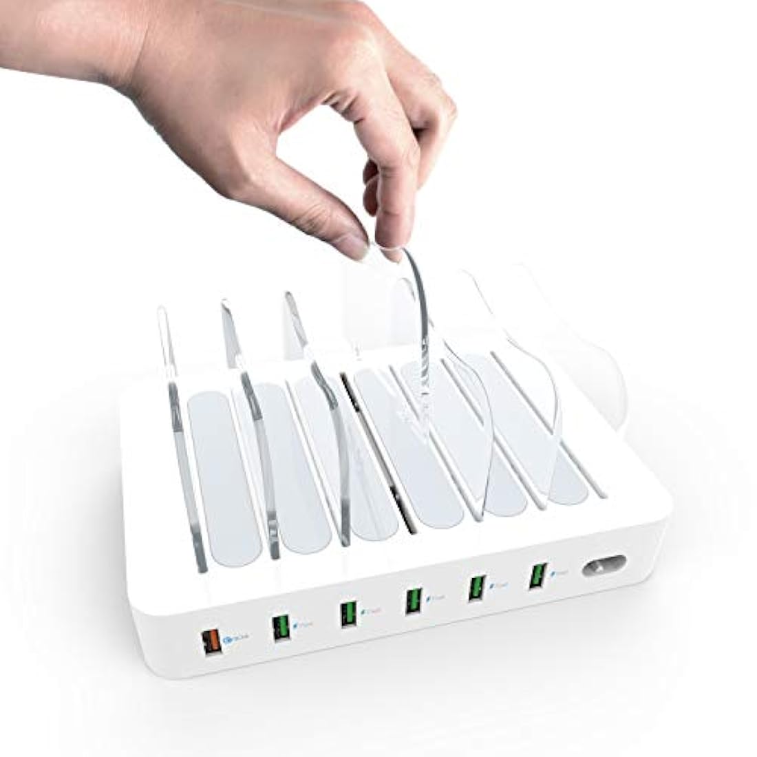 Organizador de estación de carga USB de 6 puertos p