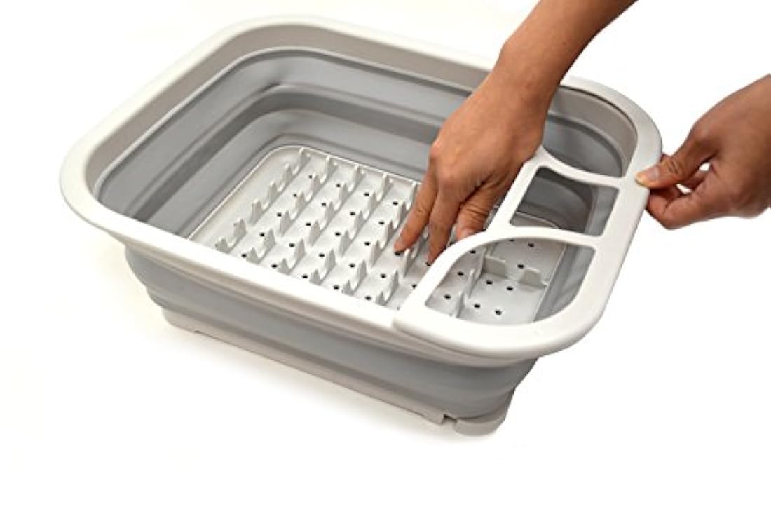 SAMMART - Escurridor plegable para platos con escurridor