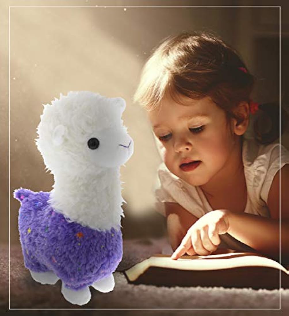 Peluche de llama, color morado brillante, para niños