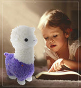 Peluche de llama, color morado brillante, para niños