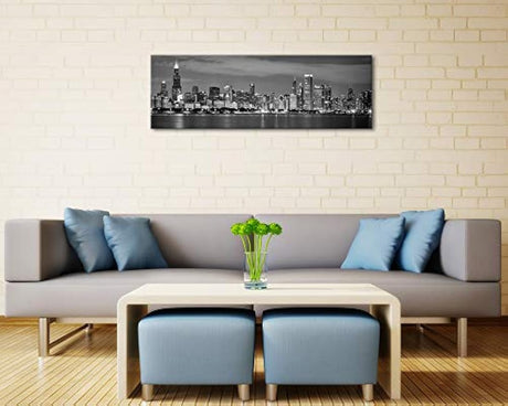 Lienzo impresión giclée en blanco y negro para decoración