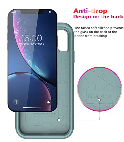 Diverbox Funda para iPhone Xr [a prueba de golpes] [a prueba de gotas] [a prueba de polvo], resistente funda de protección para Apple iPhone XR (verde pino)