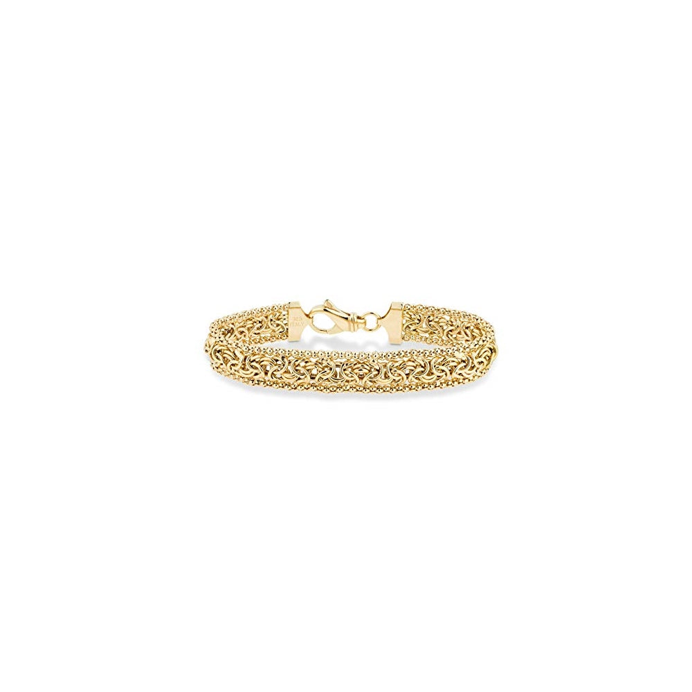 Pulseras de cadena de eslabones de malla italiana de oro