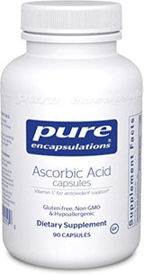 Encapsulaciones puras - Cápsulas de ácido ascórbico - Suplemento hipoalergénico de vitamina C para soporte antioxidante* - 90 cápsulas
