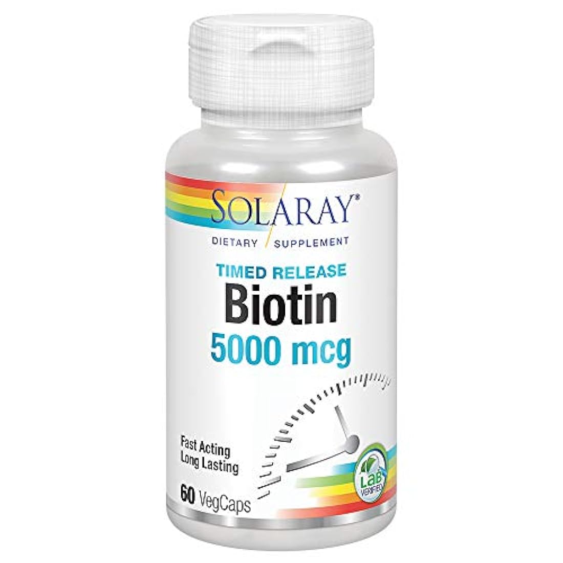 Suplemento de biotina Solaray liberado de dos etapas