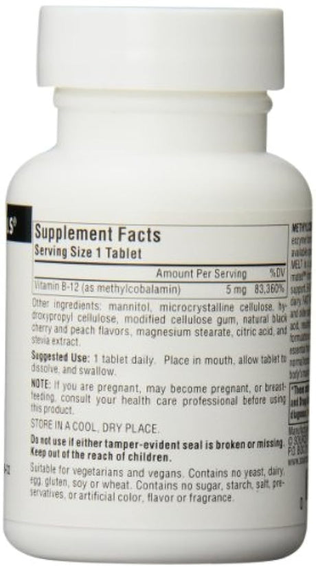 Fuente Naturals Methylcobalamin, Vitamina B-12, 60 tab