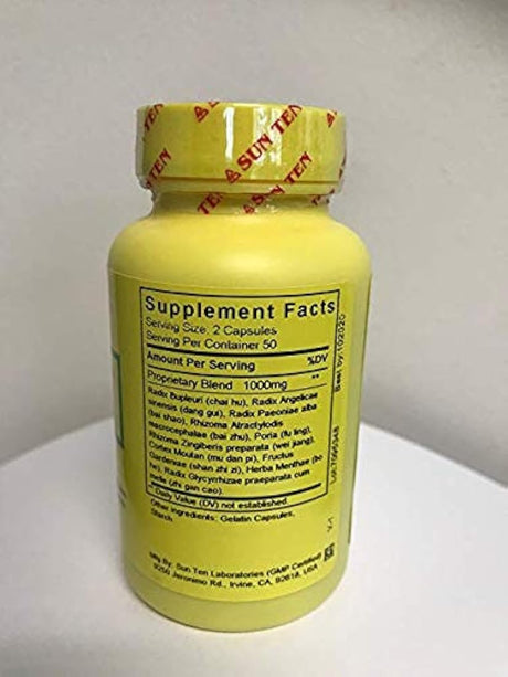 Sun ten-bupleurum & peonía fórmula, 100 °Cápsulas 170B
