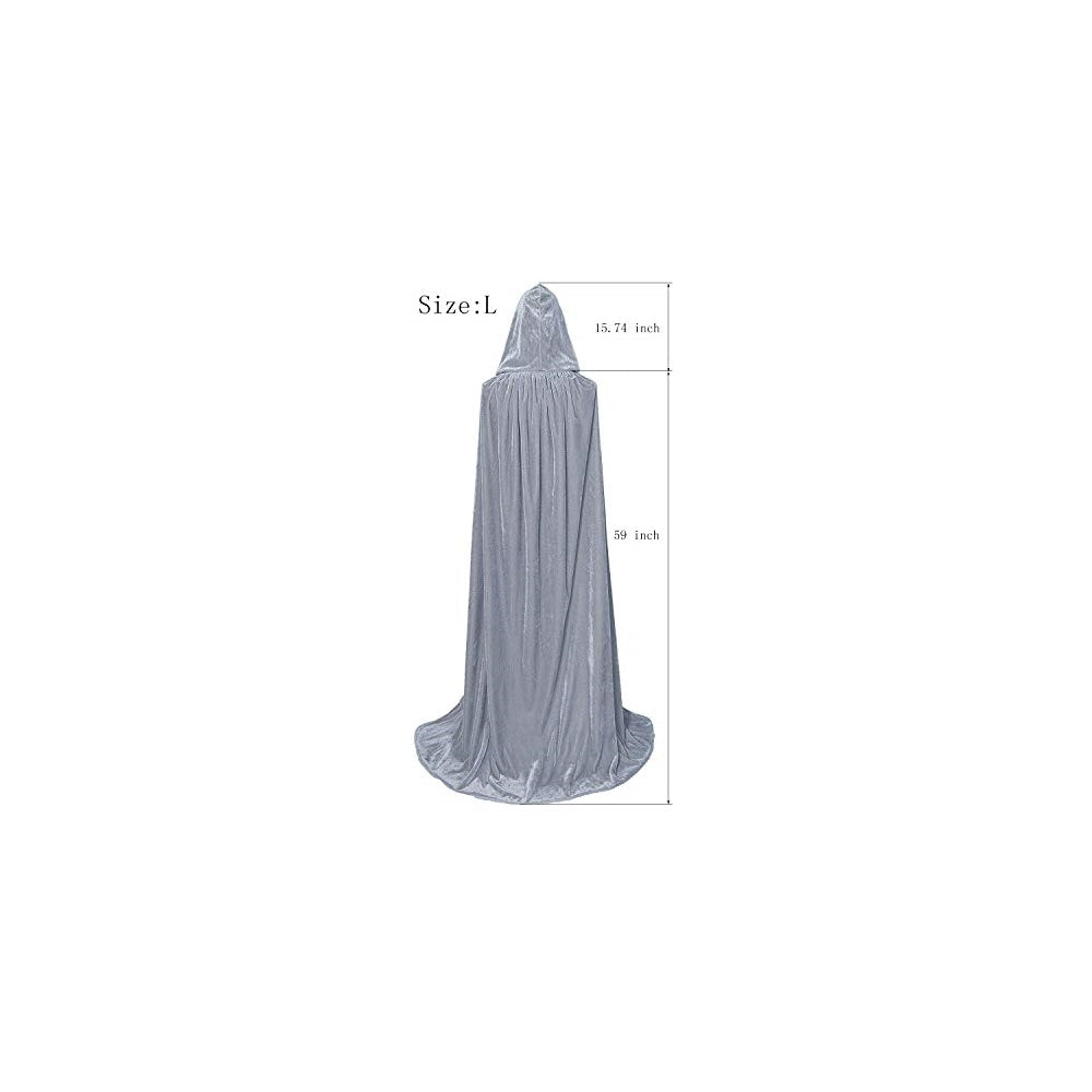 Capa larga de terciopelo con capucha, unisex, para cosplay