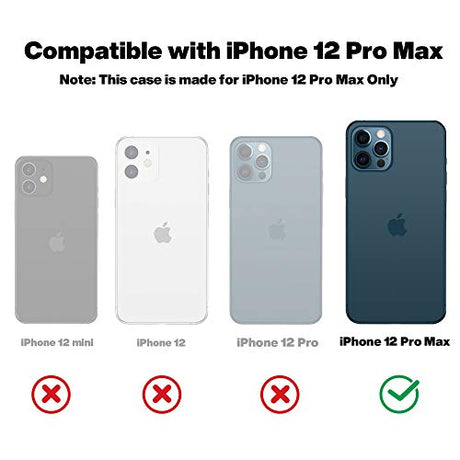 OTOFLY Funda diseñada para iPhone 12 Pro Max, serie sedosa y suave al tacto; funda protectora de goma de silicona líquida de alta calidad para iPhone 12 Pro Max de 6.7 pulgadas, color verde calke