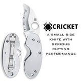 Cuchillo plegable para grillo (mango de acero inoxidable