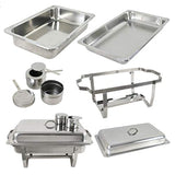 Plato con patas plegables completo de acero inoxidable